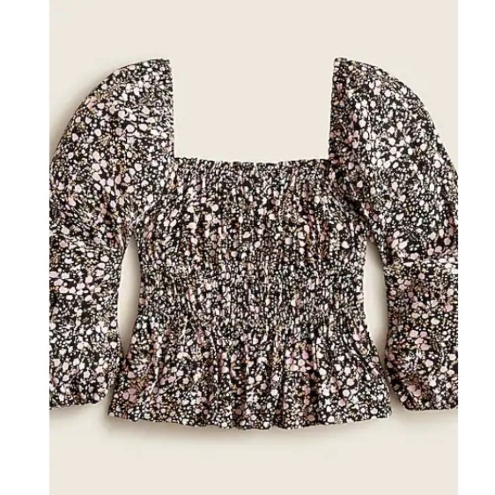 NWOT JCrew Floral Peplum Top